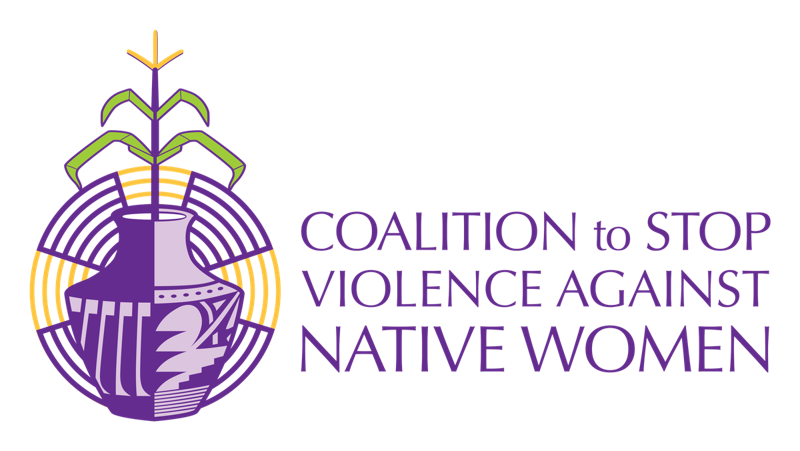 CSVANW full-color logo: a Pueblo-style pot with a cornstalk, beside the words Coalition to Stop Violence Against Native Women